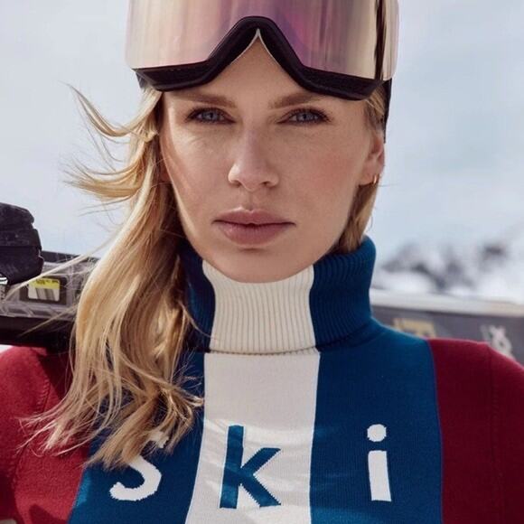 Alp n Rock Sweater Womens Small Ski 1970 Turtleneck Colorblock Striped